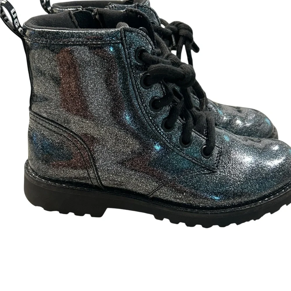 UGG Ryann Kids Sparkle Zip-Down Combat‎ Boots